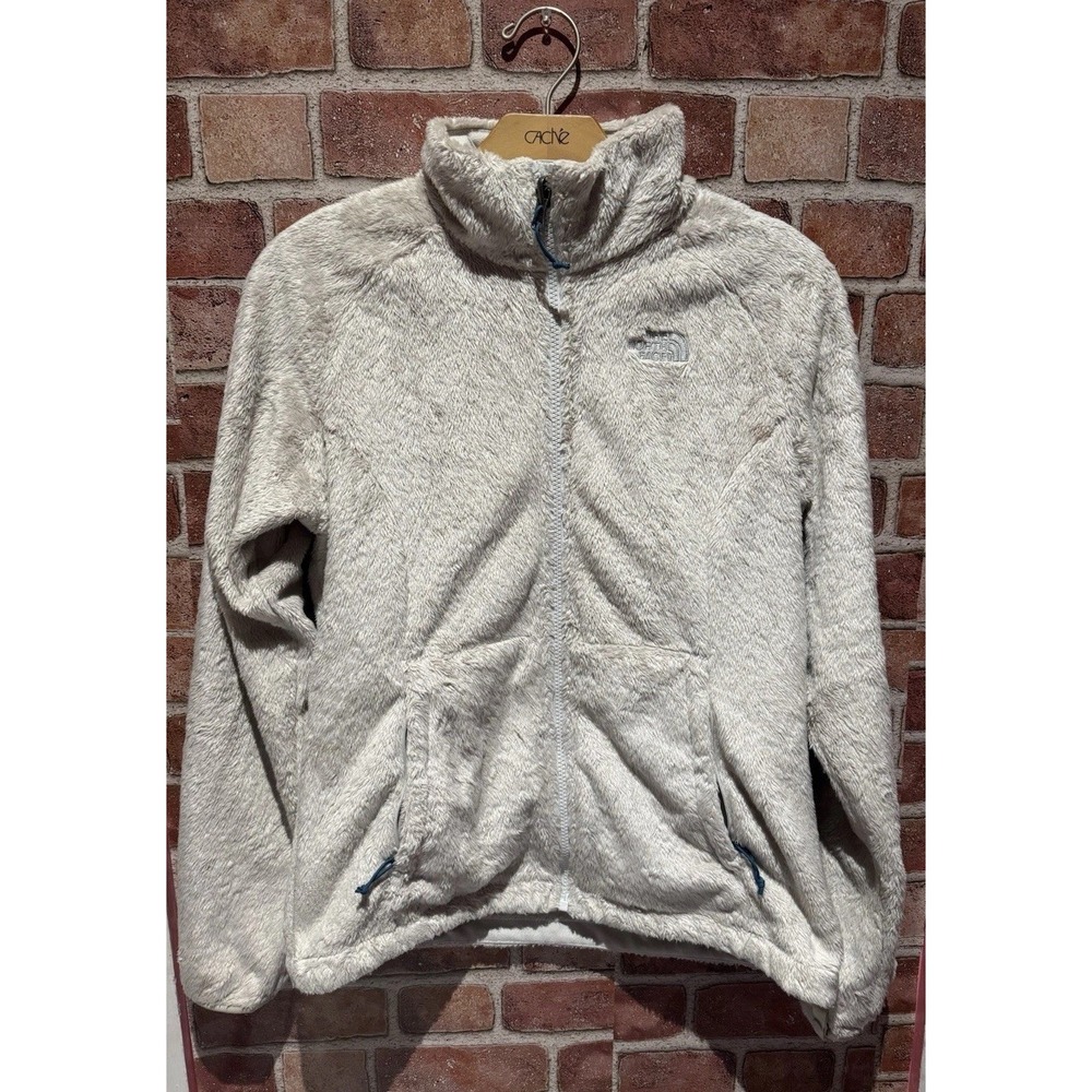 The North Face Osito Windbreaker Jacket Women's Size S Solid Gray Collared ZipUp
